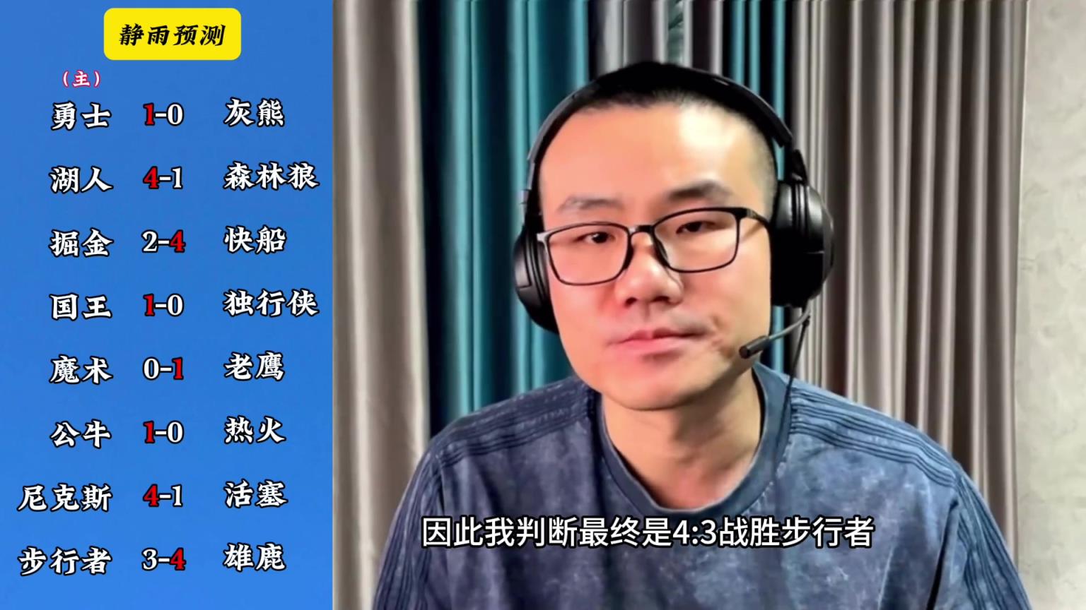 你同意嗎？靜雨對東西部季后賽球隊(duì)的預(yù)測：勇贏熊 湖船尼鹿晉級